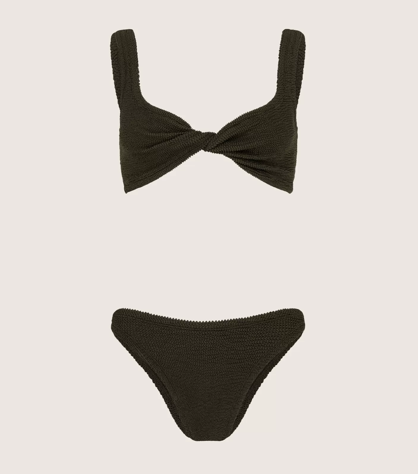 Hunza G Bikini Sets | Bralette-Coverage Juno Bikini - Black