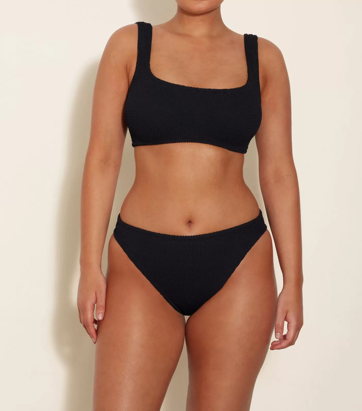 Hunza G Bikini Sets | Bralette-Coverage Xandra Bikini - Black