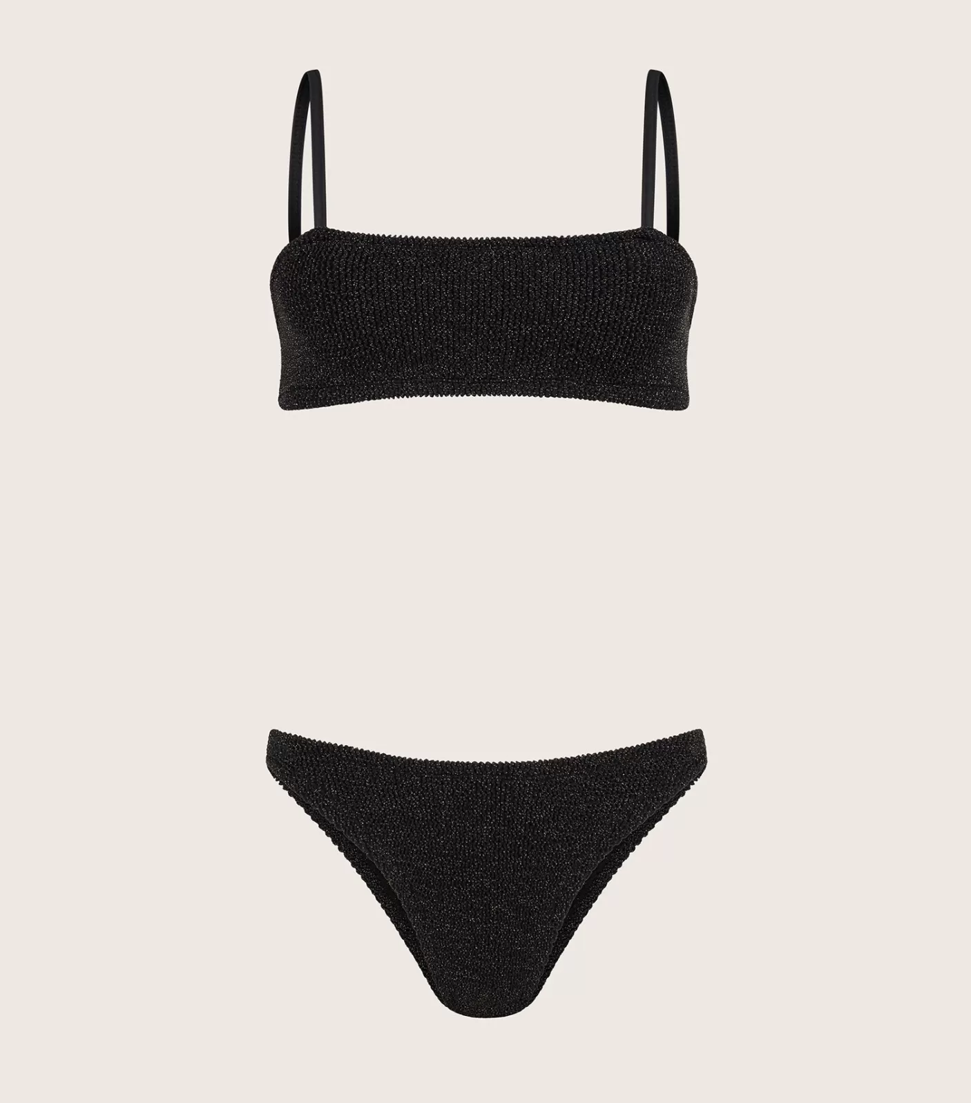 Hunza G Bikini Sets | Bralette-Gigi Lurex Bikini - Black/Gold