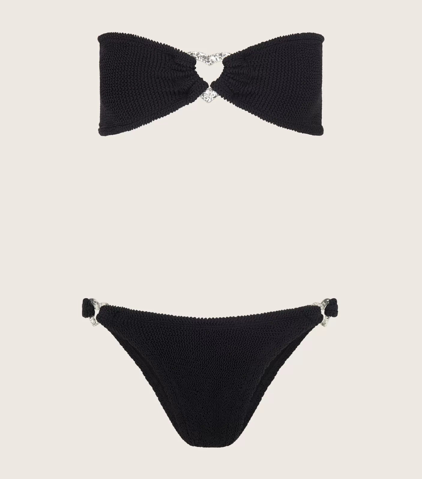 Hunza G Bikini Sets | Bandeau-Nicole Bikini - Black