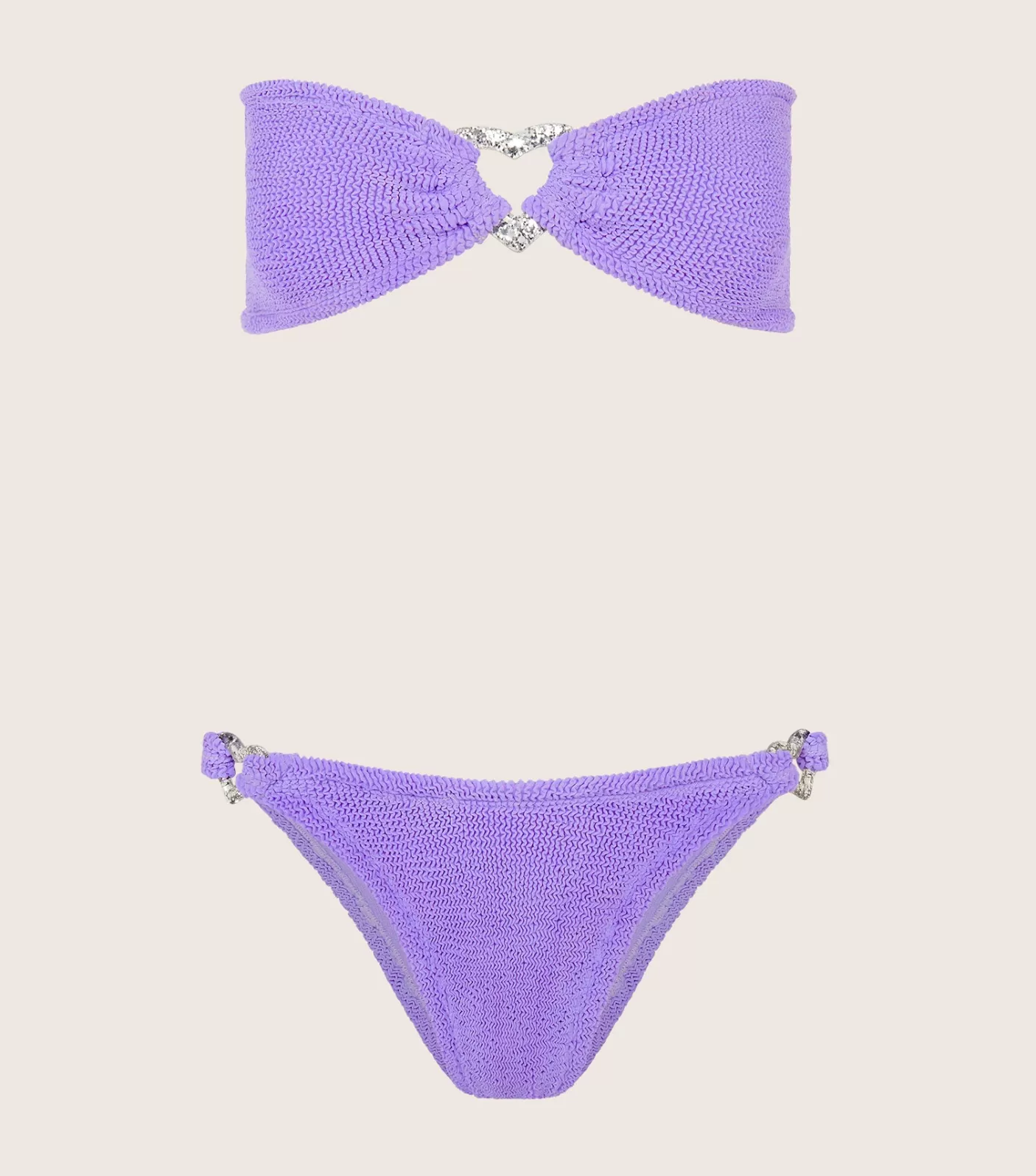 Hunza G Bikini Sets | Bandeau-Nicole Bikini - Lilac