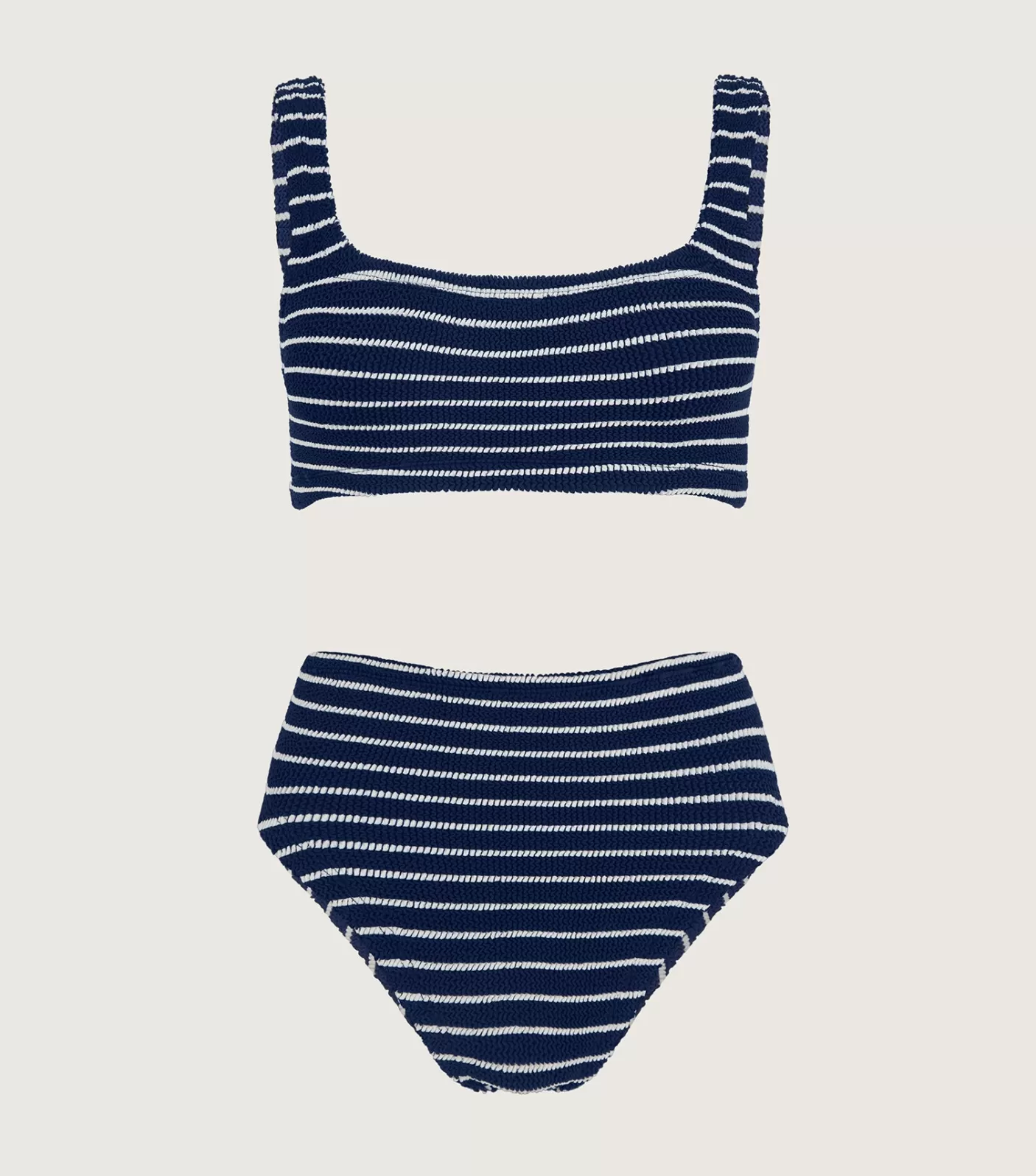 Hunza G Bikini Sets | Bralette-Patricia Bikini - Navy/White Stripe