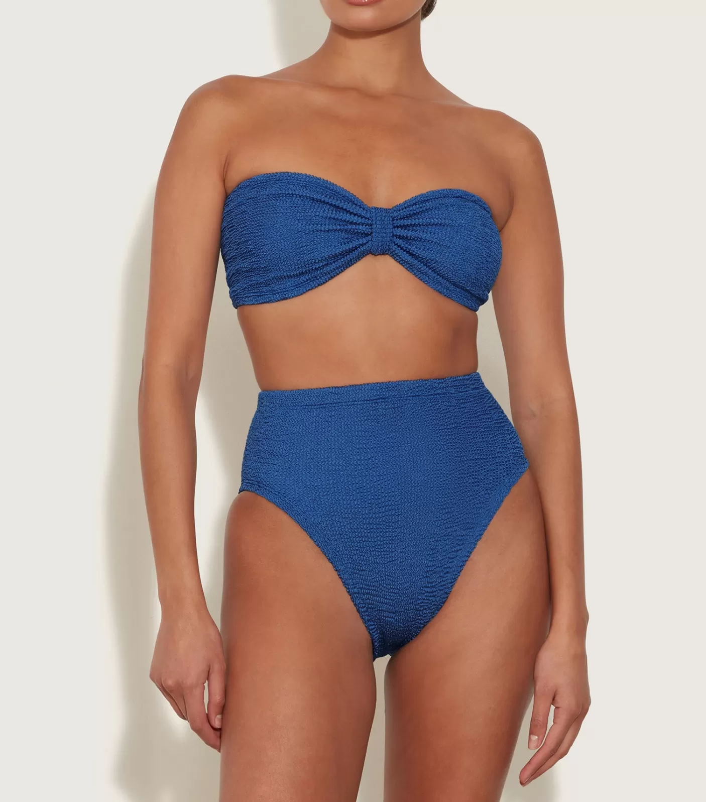 Hunza G Bikini Sets | High-Waisted-Ruby Bikini - Metallic Denim