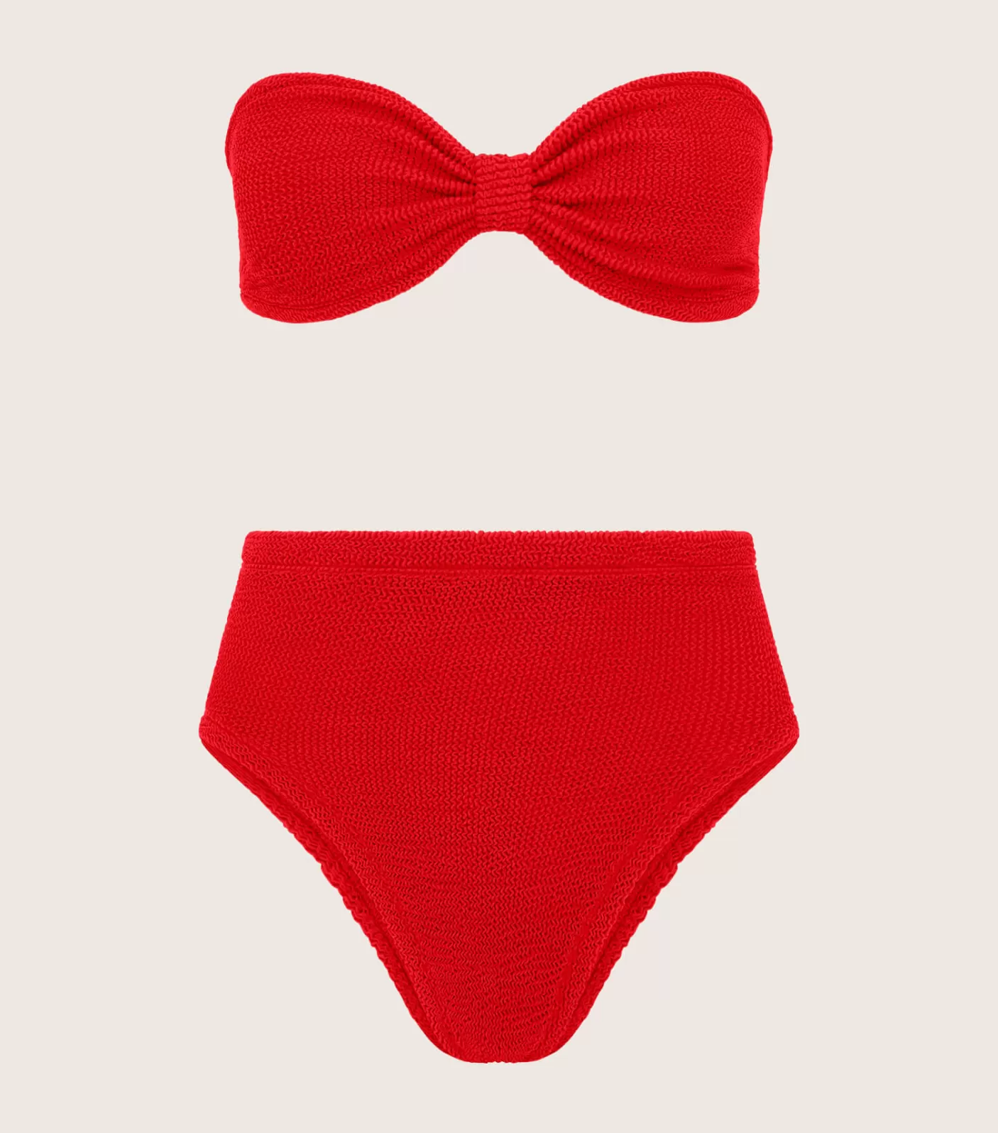 Hunza G Bikini Sets | High-Waisted-Ruby Bikini - Red