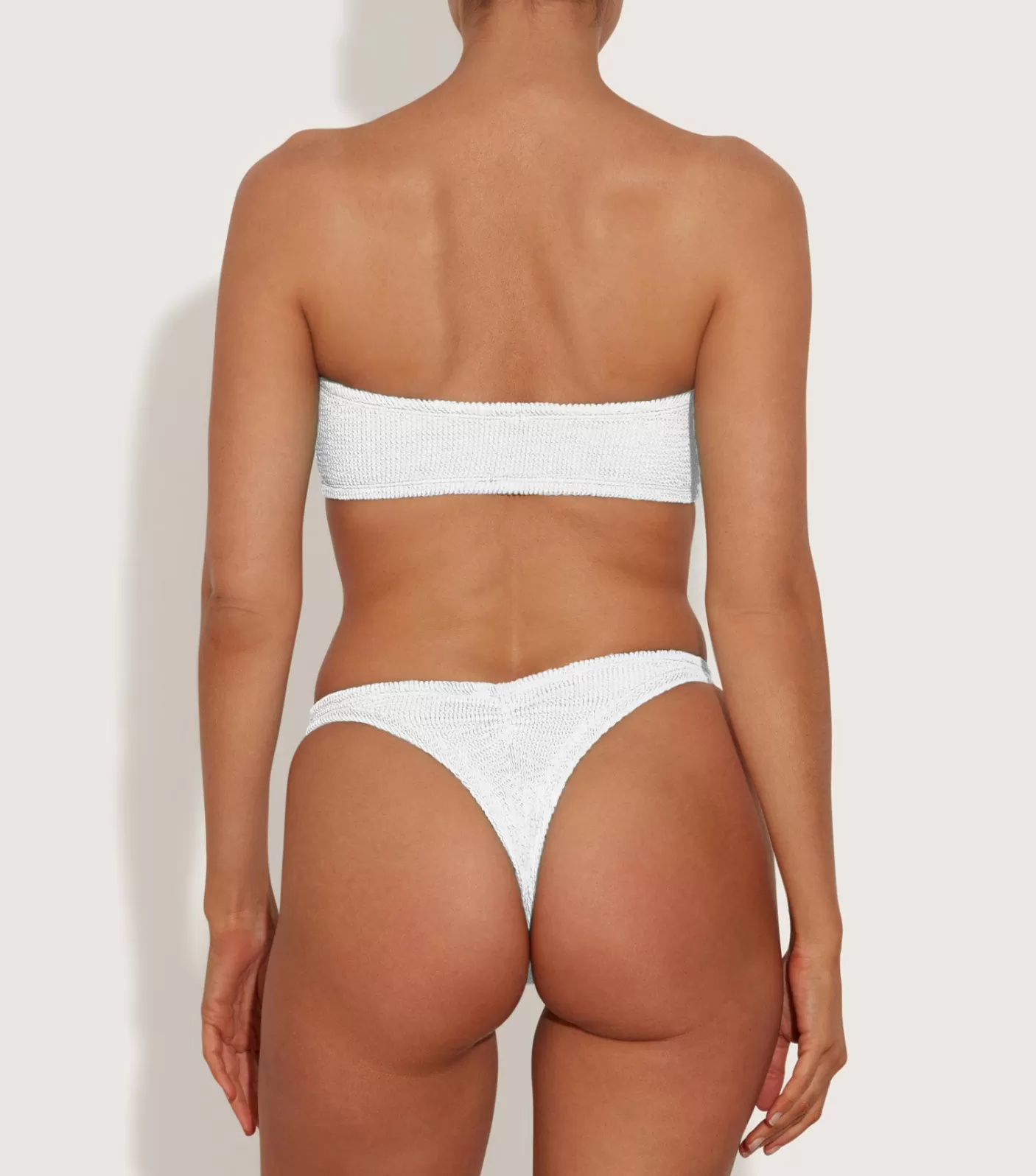 Hunza G Bikini Sets | Bandeau-Shay Bikini - White