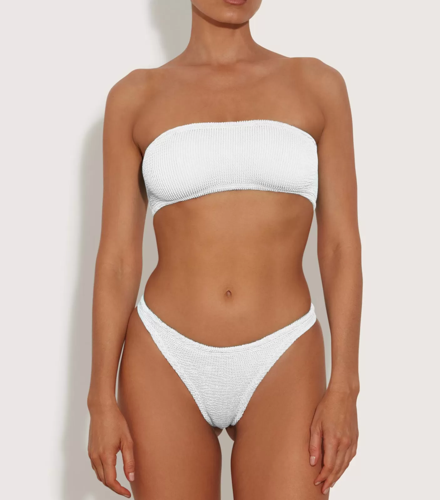 Hunza G Bikini Sets | Bandeau-Shay Bikini - White